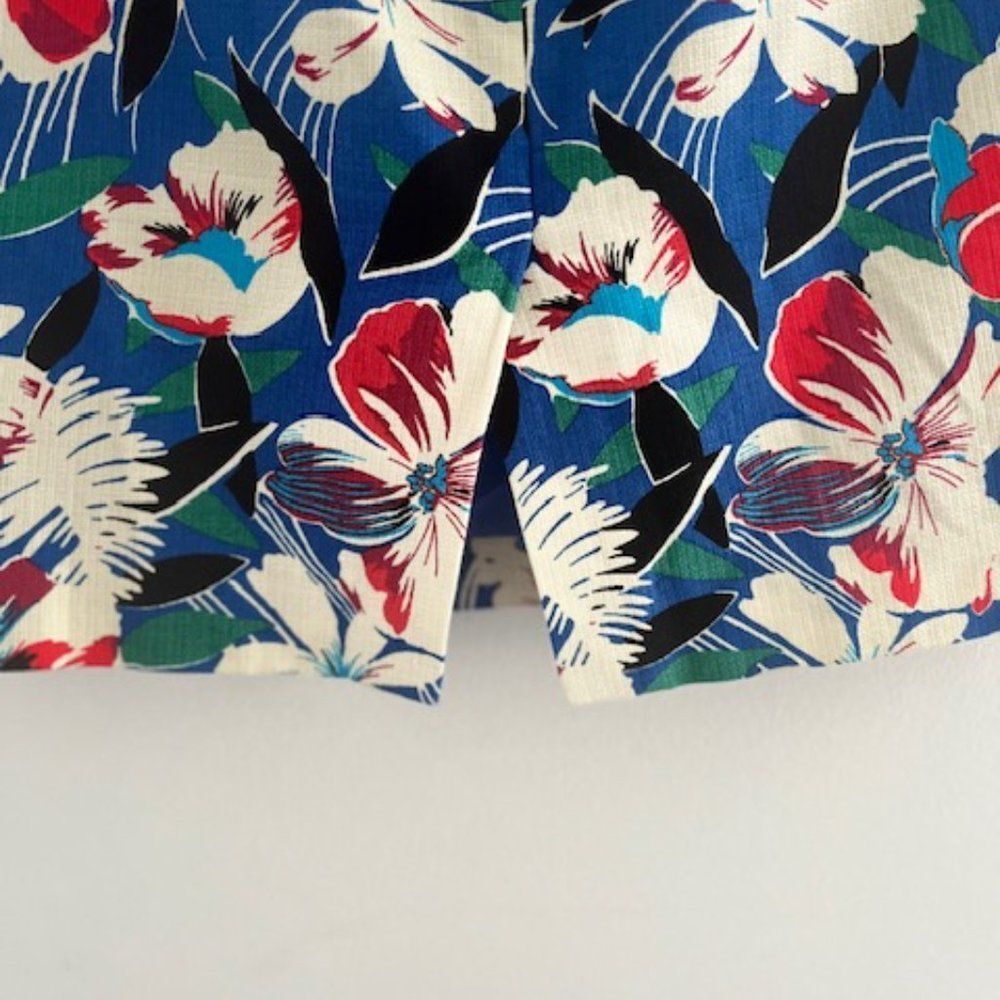 J. Crew Floral Pencil Skirt - Blue and Red - Picture 10 of 15